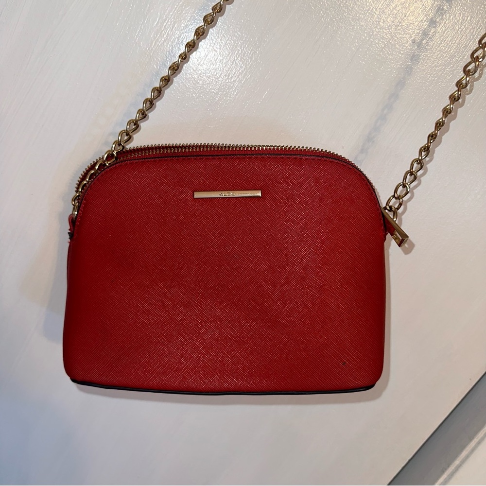 Red crossbody bag